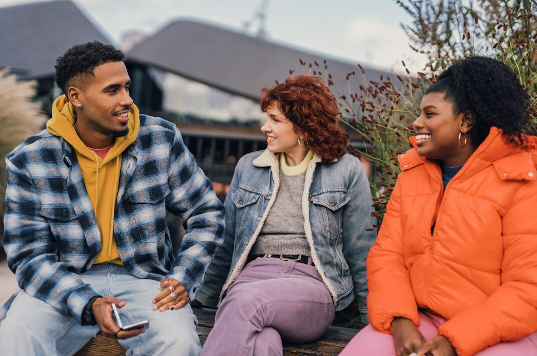 diverse people communicating